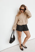 BOTTOMS Donna Shorts - Black Polka Dot