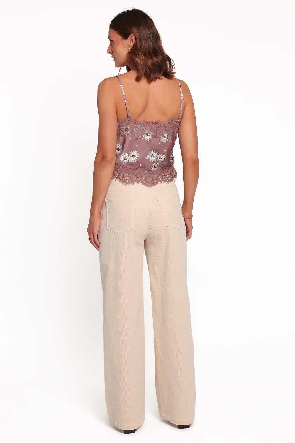BOTTOMS Kendall Straight Leg Jeans - Cream Corduroy