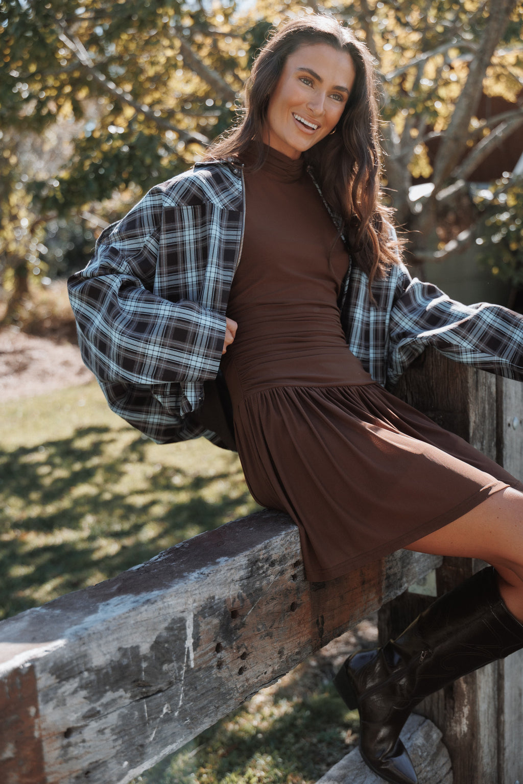 DRESSES Alma Mini Dress - Chocolate