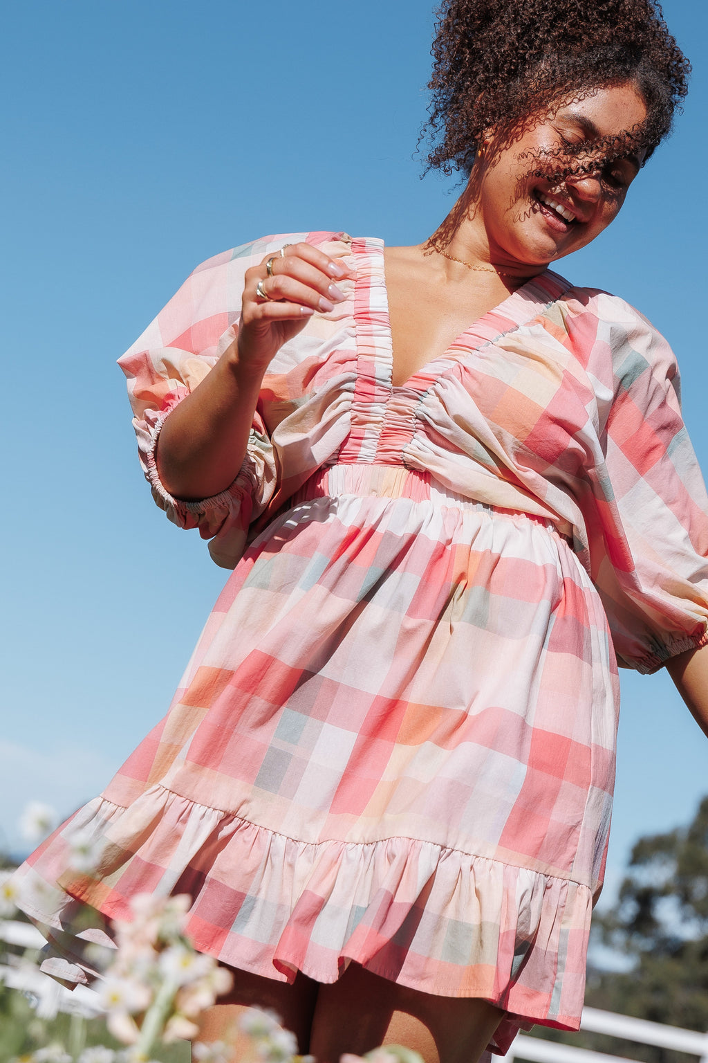 DRESSES Itsy Mini Dress - Pink Picnic Plaid