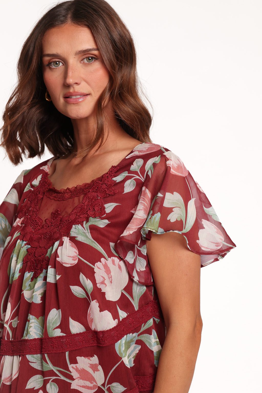DRESSES Java Mini Dress - Red Tulip Floral