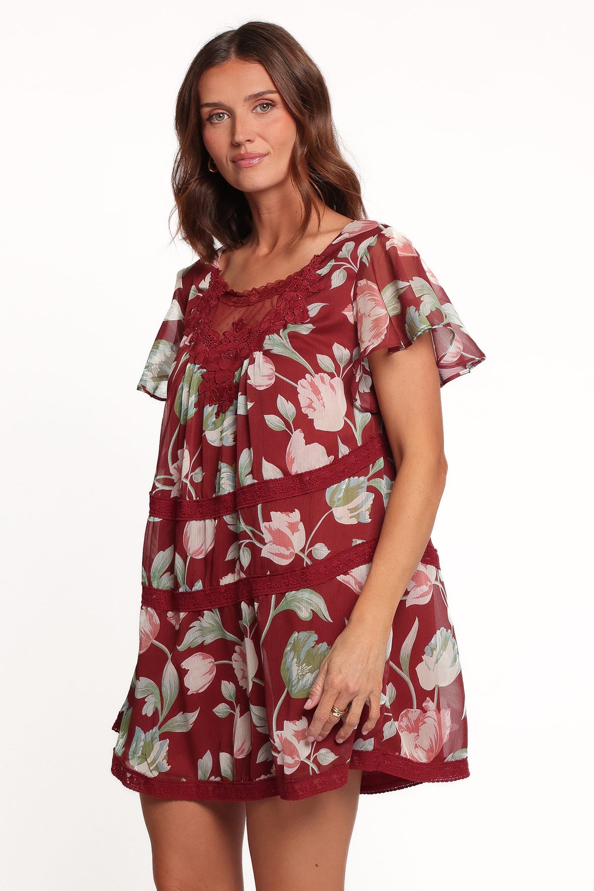 DRESSES Java Mini Dress - Red Tulip Floral