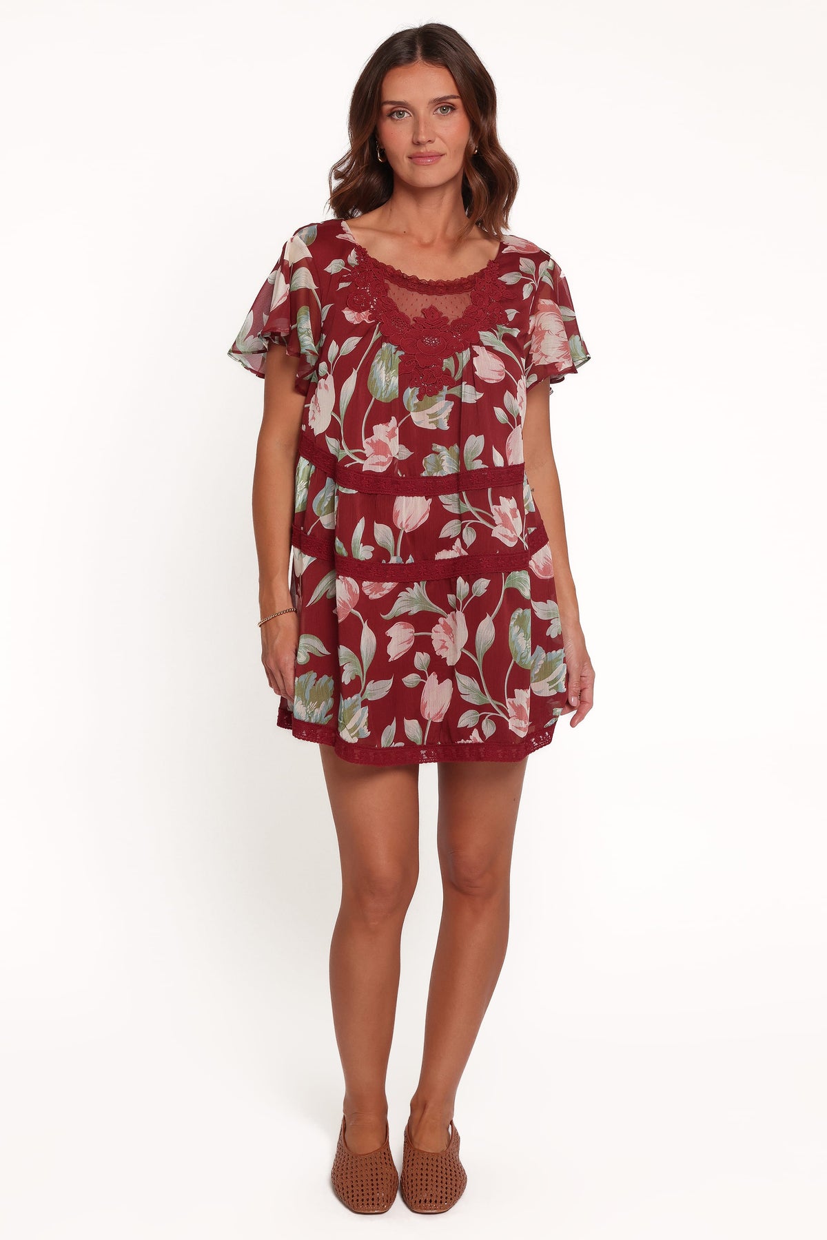 DRESSES Java Mini Dress - Red Tulip Floral