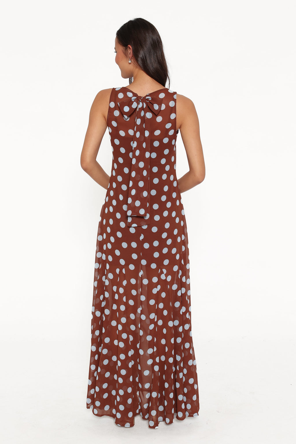 DRESSES Keani Maxi Dress - Brown Polka Dot