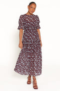 DRESSES Kelina Maxi Dress - Burgundy Floral