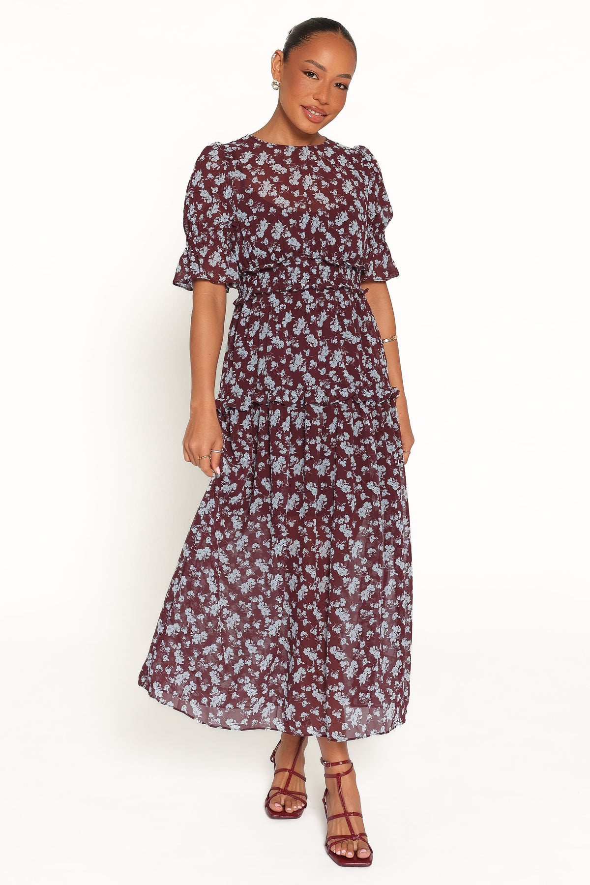 DRESSES Kelina Maxi Dress - Burgundy Floral