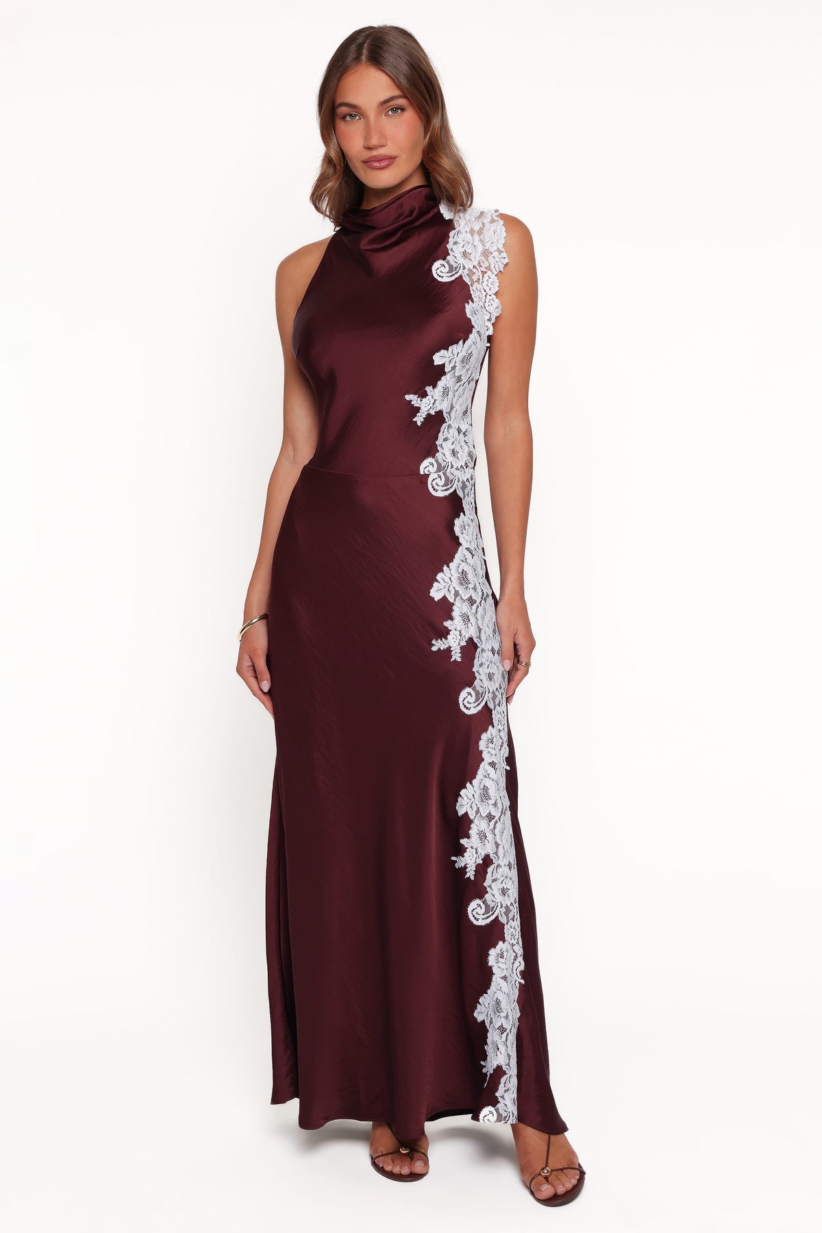 DRESSES Lunita Halterneck Maxi Dress - Brown/Blue