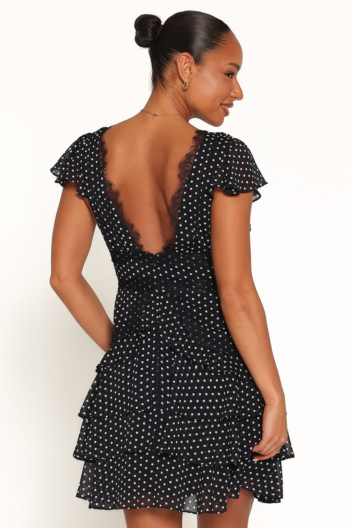 DRESSES Saint Mini Dress - Black Polka Dot