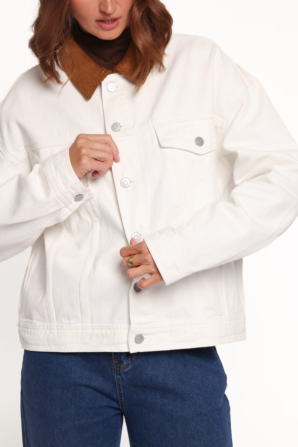 OUTERWEAR Larosa Denim Jacket - Ivory