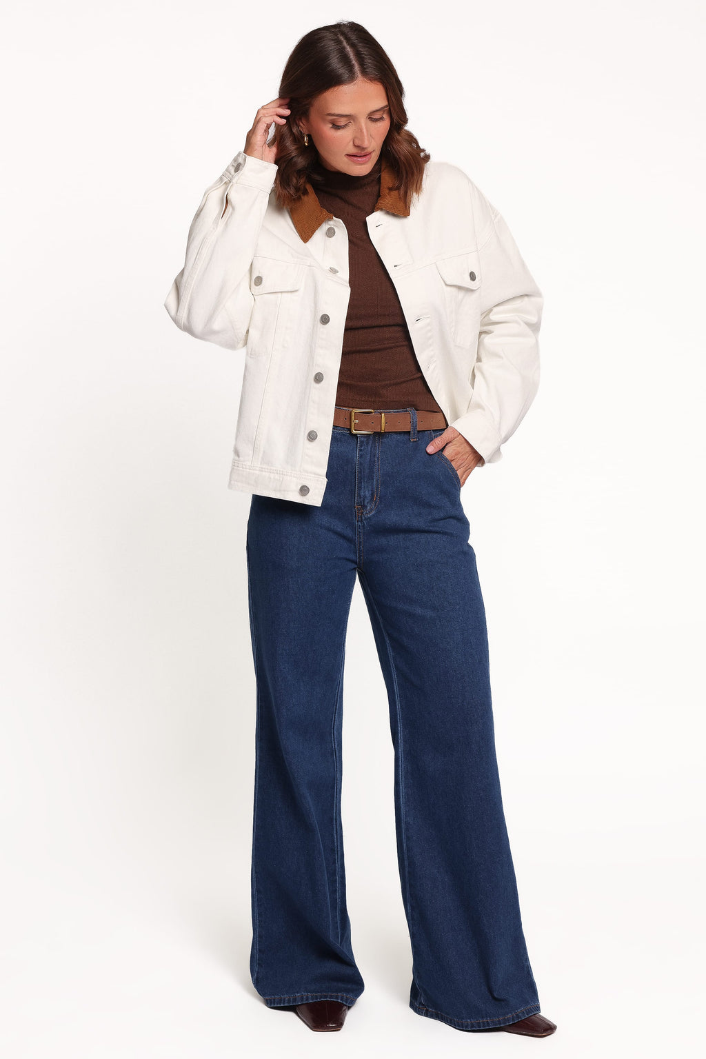 OUTERWEAR Larosa Denim Jacket - Ivory