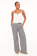 Petal and Pup USA BOTTOMS Abbott Pants - Black Gingham