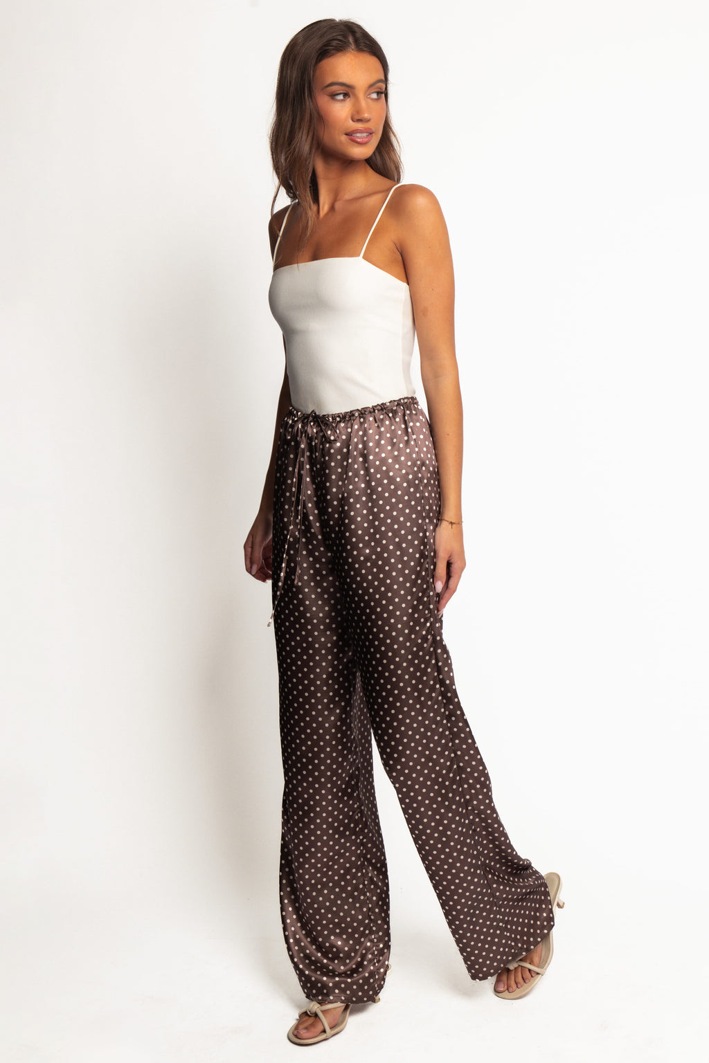Petal and Pup USA BOTTOMS Alima Pants - Brown Polka Dot