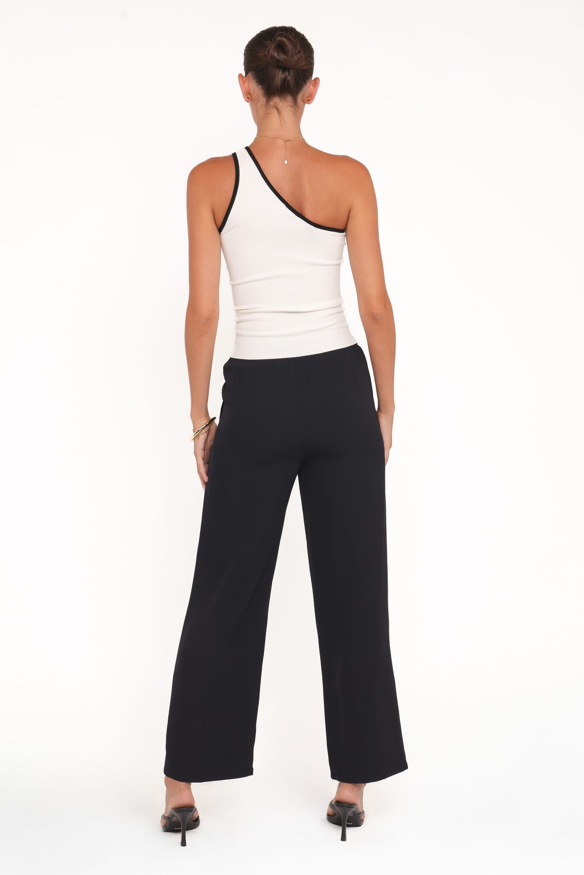 Petal and Pup USA BOTTOMS Clark Crepe Wide Leg Pant - Black