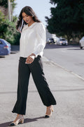 Petal and Pup USA BOTTOMS Clark Crepe Wide Leg Pant - Black