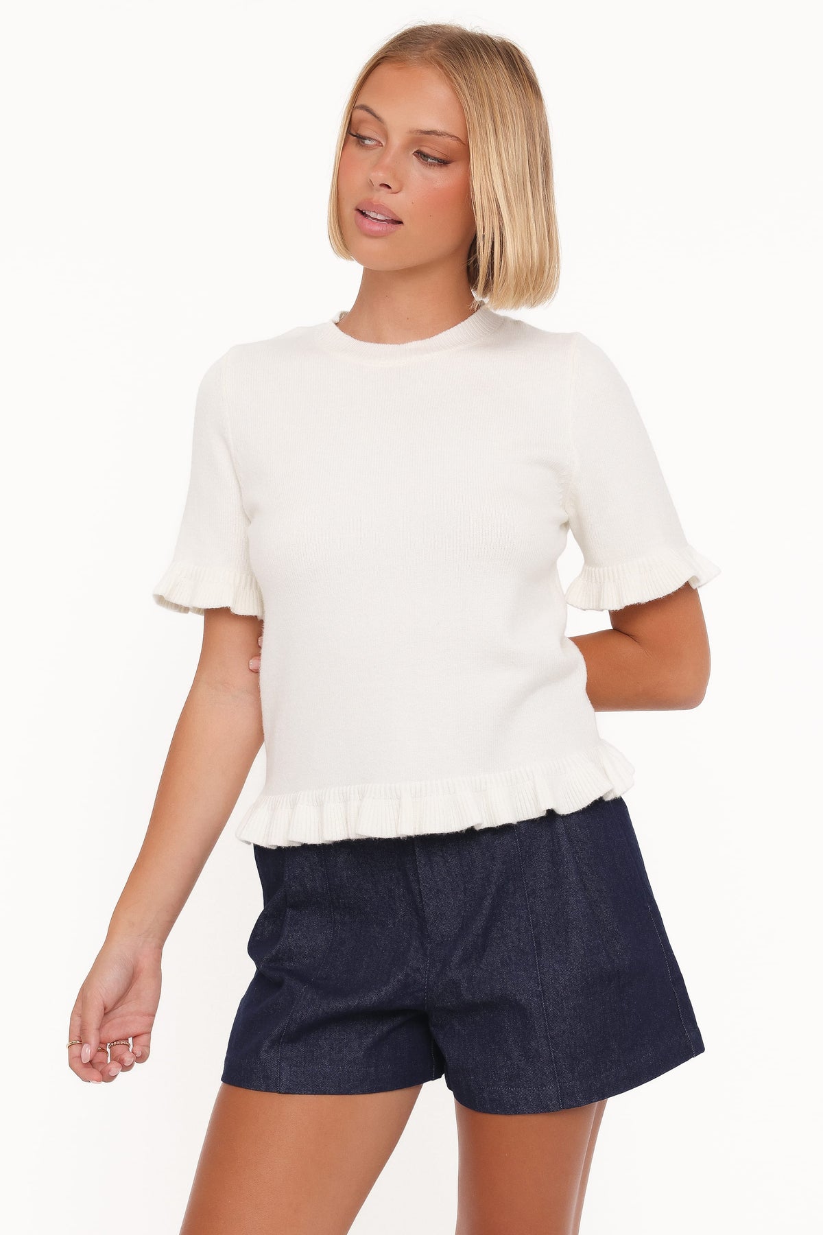 Petal and Pup USA BOTTOMS Dallas Bermuda Denim Short - Dark Wash