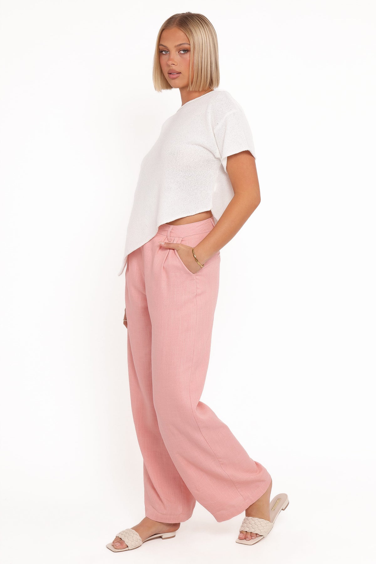 Petal and Pup USA BOTTOMS Dean Linen Pants - Light Pink