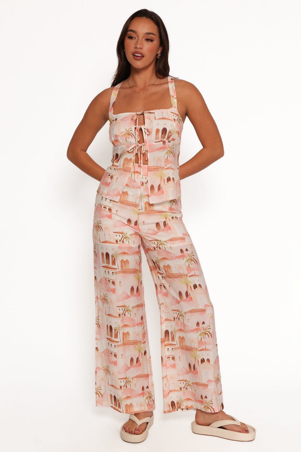 Petal and Pup USA BOTTOMS Devina Pants - Tan Print (Hold for Amazon)