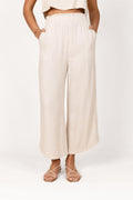 Petal and Pup USA BOTTOMS Eleanor High Waisted Pants - Beige