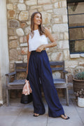 Petal and Pup USA BOTTOMS Elinor Cuffed Denim Pant - Dark Wash