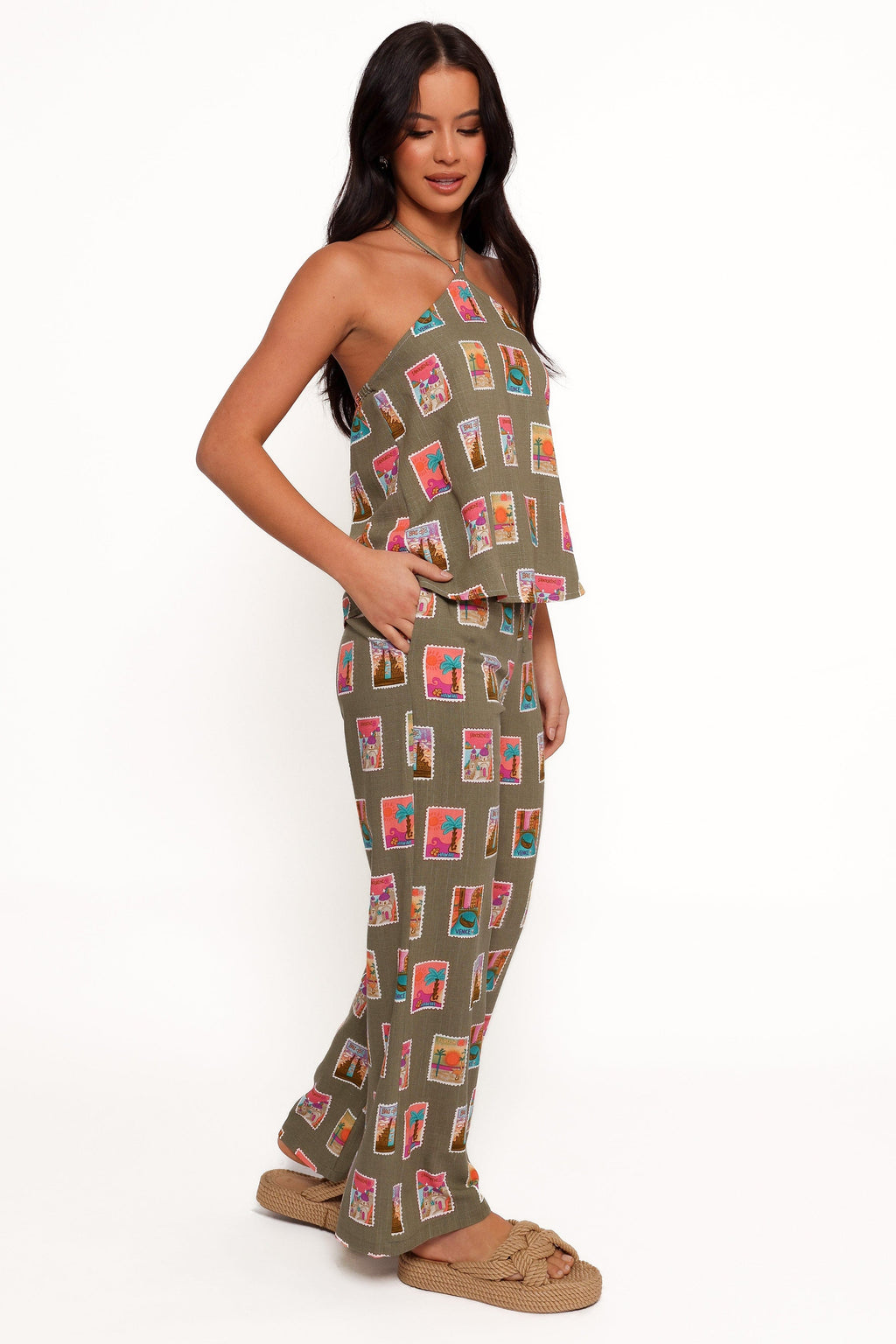 Petal and Pup USA BOTTOMS Hana Pants - Olive Print