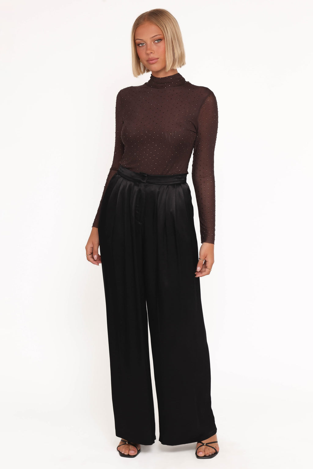 Petal and Pup USA BOTTOMS Joyce Wide Leg Pant - Black