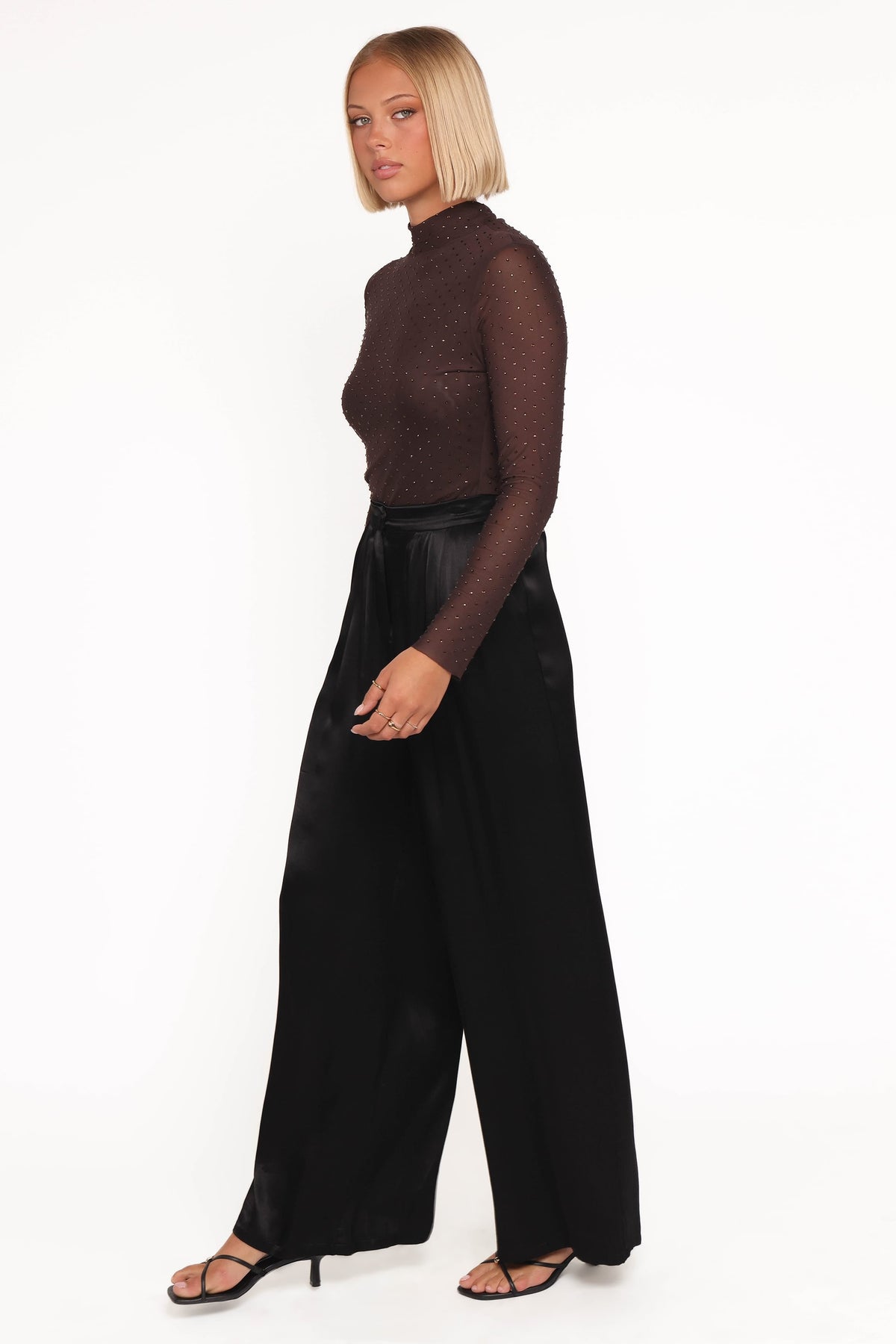 Petal and Pup USA BOTTOMS Joyce Wide Leg Pant - Black