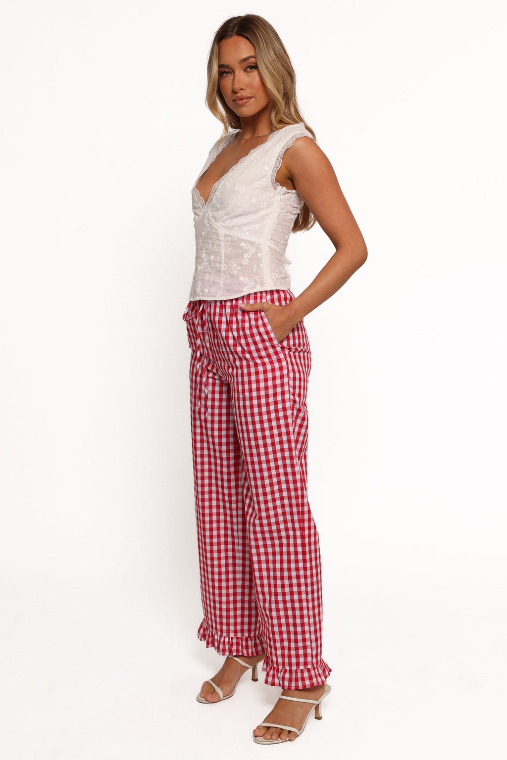 Petal and Pup USA BOTTOMS Marina Pant - Red Gingham