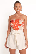 Petal and Pup USA BOTTOMS Mimi Tie Waist Shorts - Ivory (Hold for Amazon)