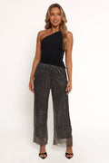 Petal and Pup USA BOTTOMS Nila Sheer Pant - Black Gold