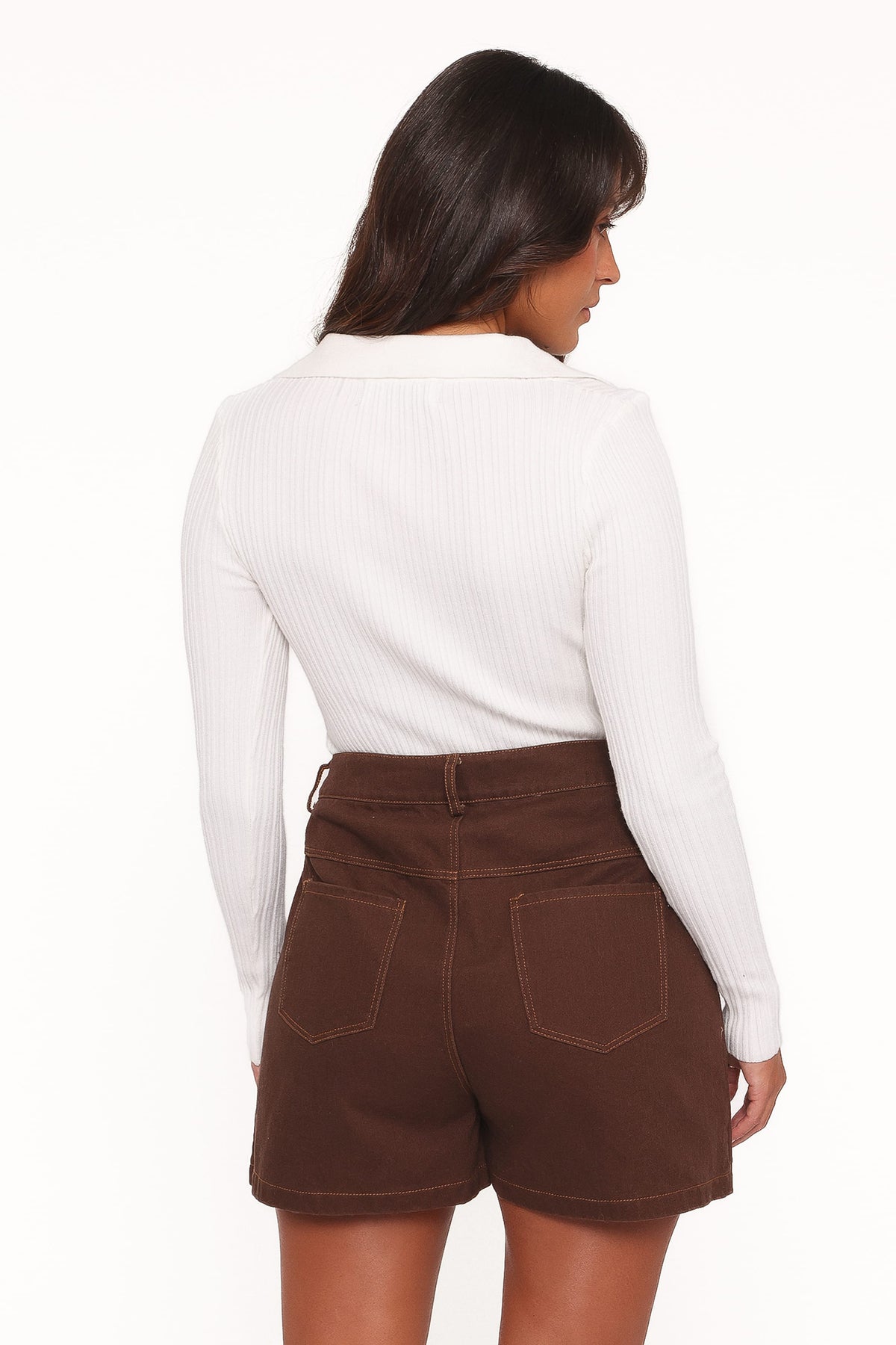 Petal and Pup USA BOTTOMS Presley Denim Skort - Dark Brown