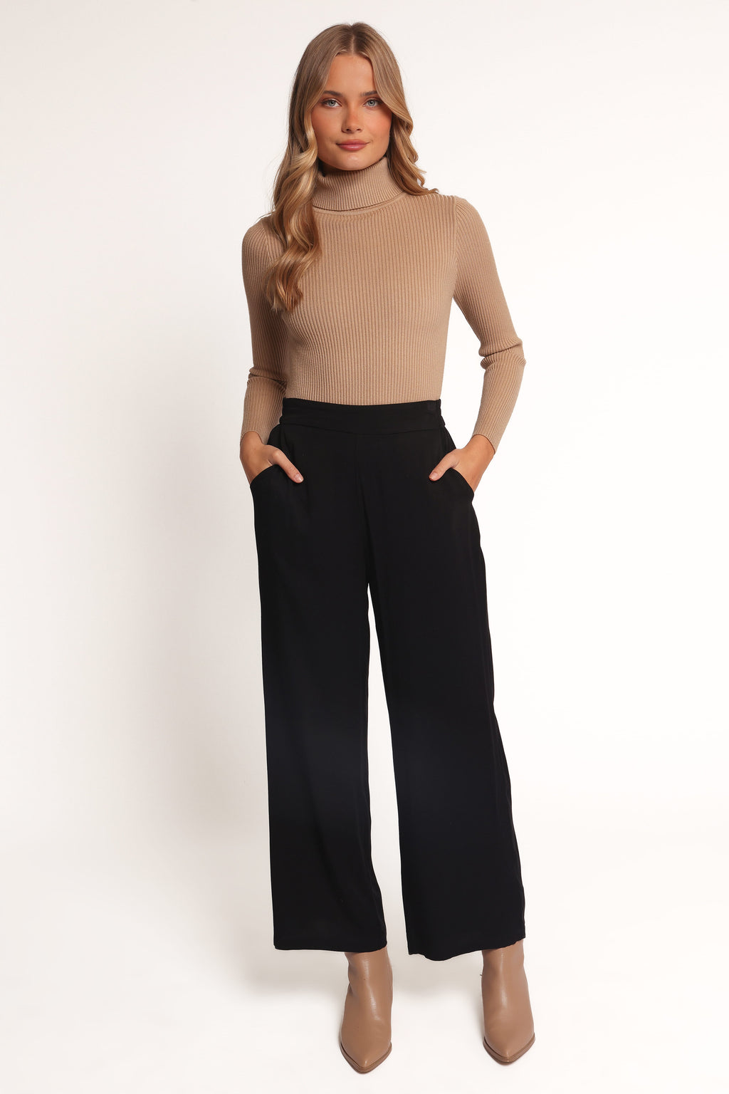 Petal and Pup USA BOTTOMS Rissa Wide Leg Pant - Black