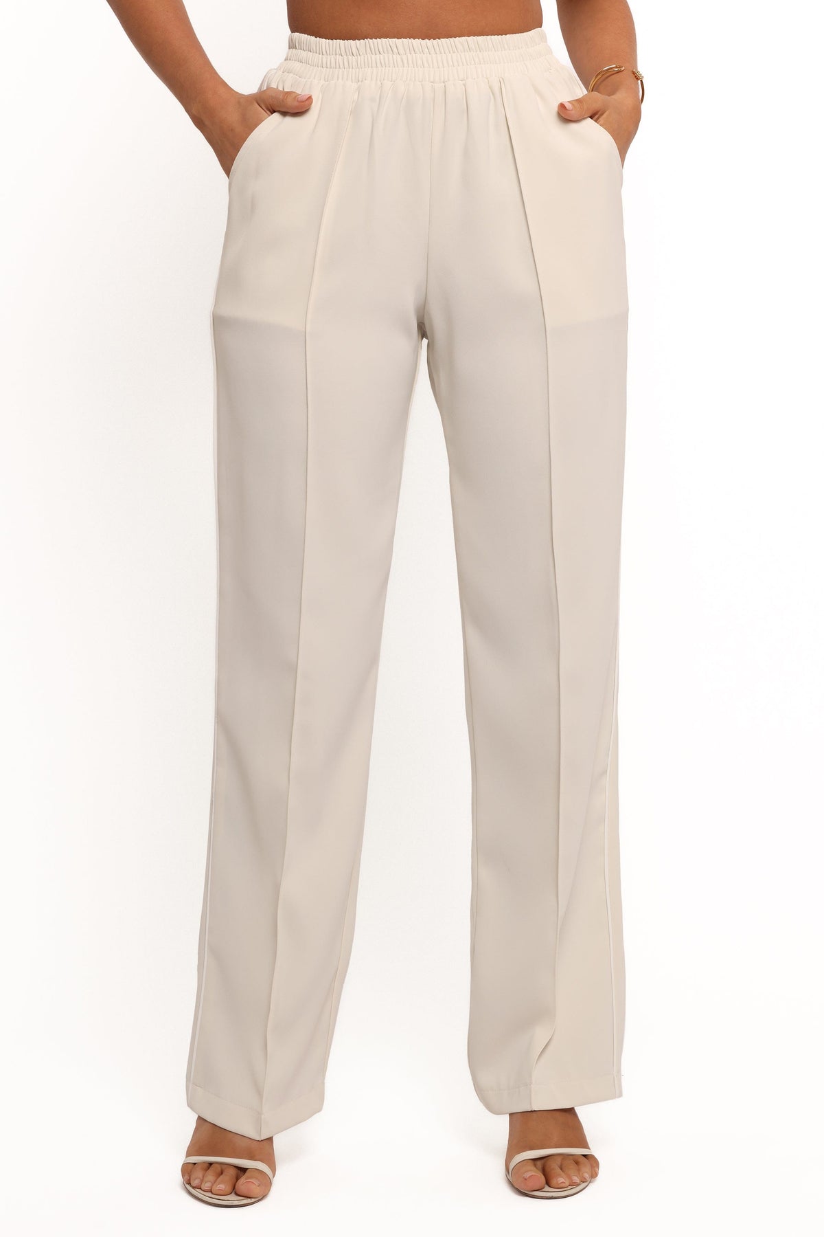 Petal and Pup USA BOTTOMS Roben Pants - White Cream