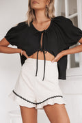 Petal and Pup USA BOTTOMS Sloane Short - Oatmeal Black
