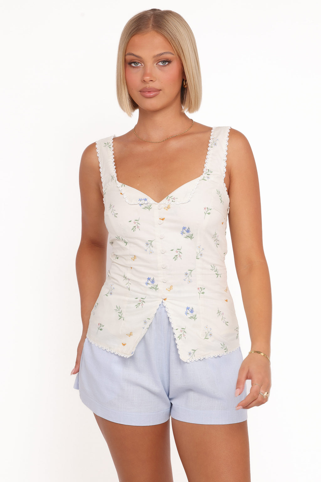 Petal and Pup USA BOTTOMS Tallulah Shorts - Pale Blue