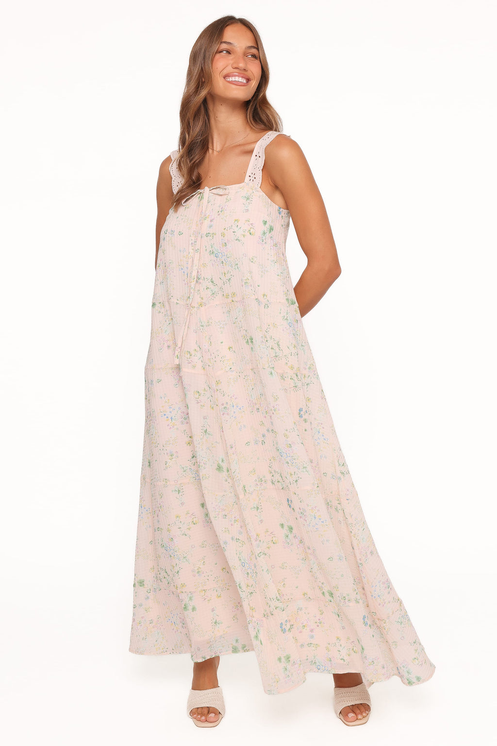 Petal and Pup USA DRESSES Caroline Maxi Dress - Pastel Pink Floral