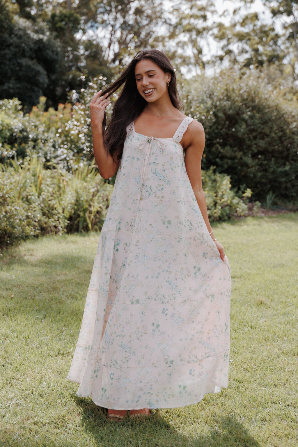 Petal and Pup USA DRESSES Caroline Maxi Dress - Pastel Pink Floral
