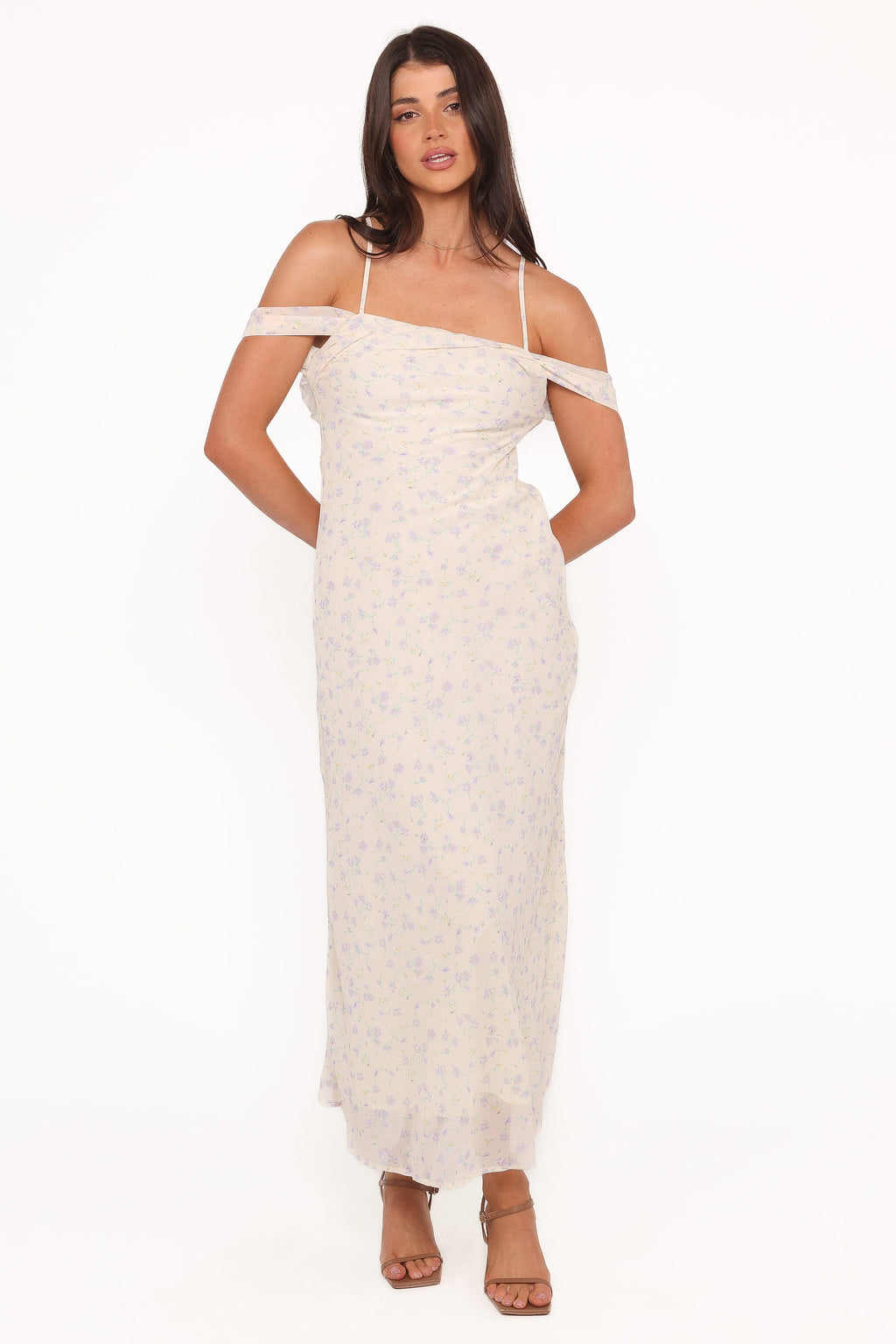 Petal and Pup USA DRESSES Elwood Midi Dress - Yellow Ditsy Floral