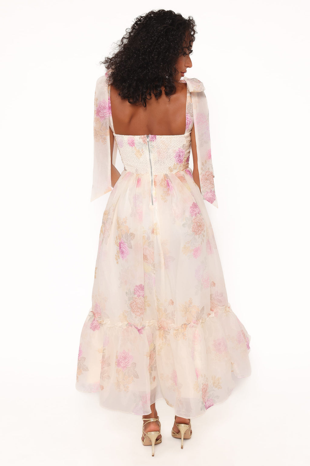 Petal and Pup USA DRESSES Floret Midi Dress - Yellow Floral