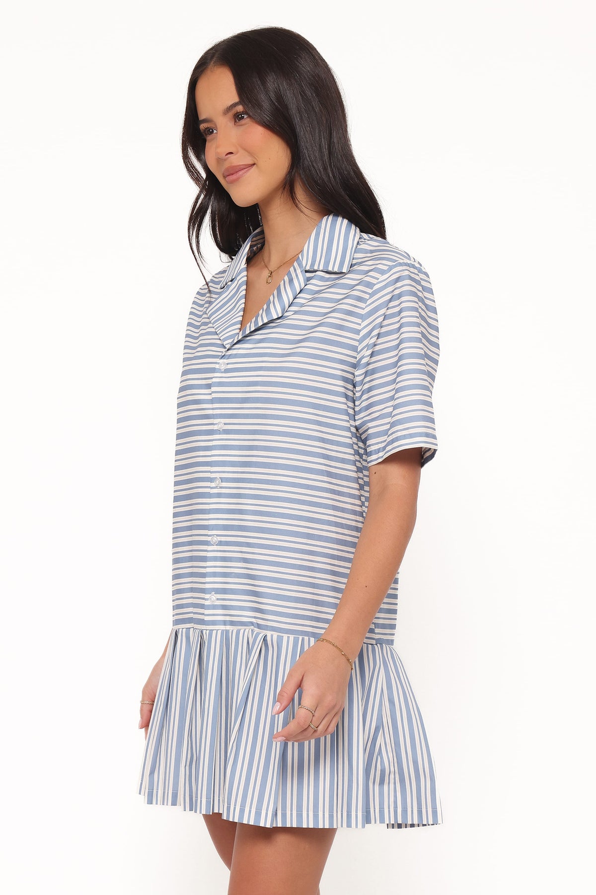 Petal and Pup USA DRESSES Fraser Mini Dress - Blue Stripe