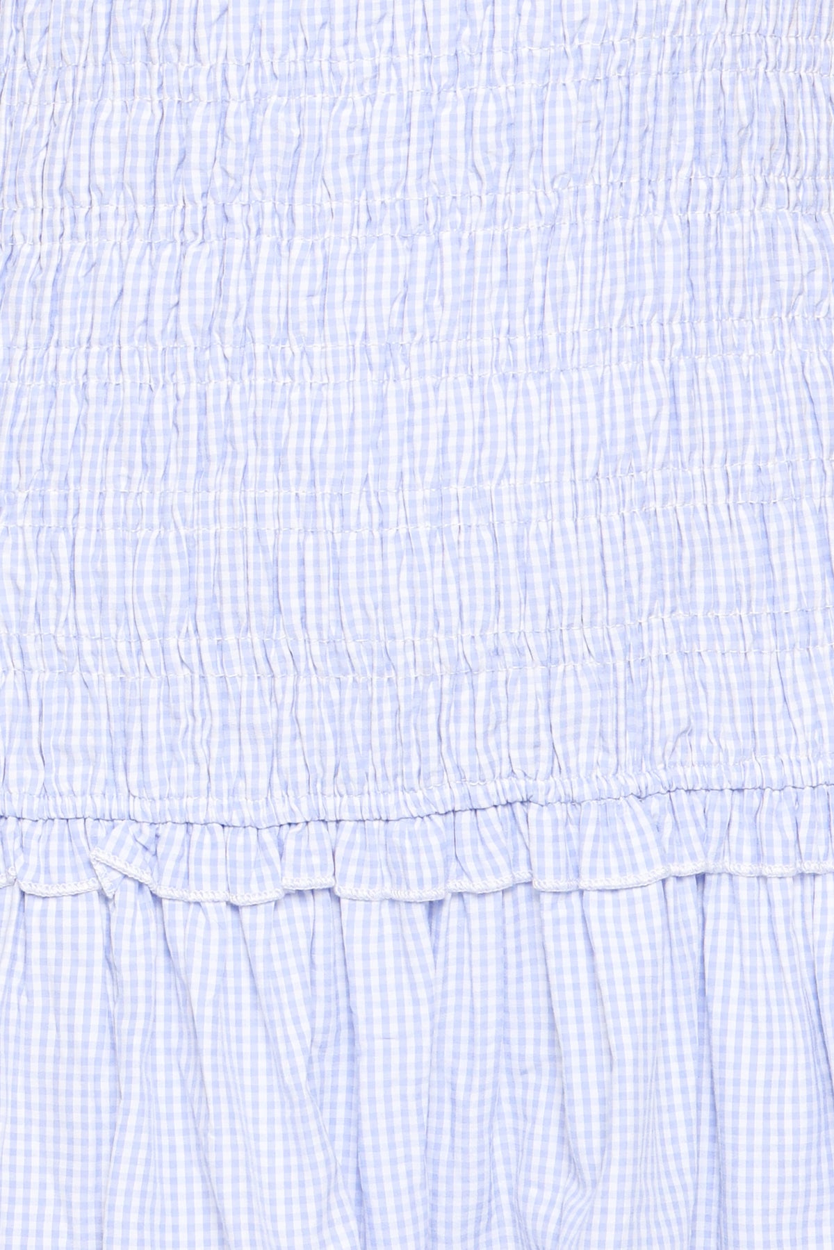 Petal and Pup USA DRESSES Kaelyn Gather Mini Dress - Blue Gingham