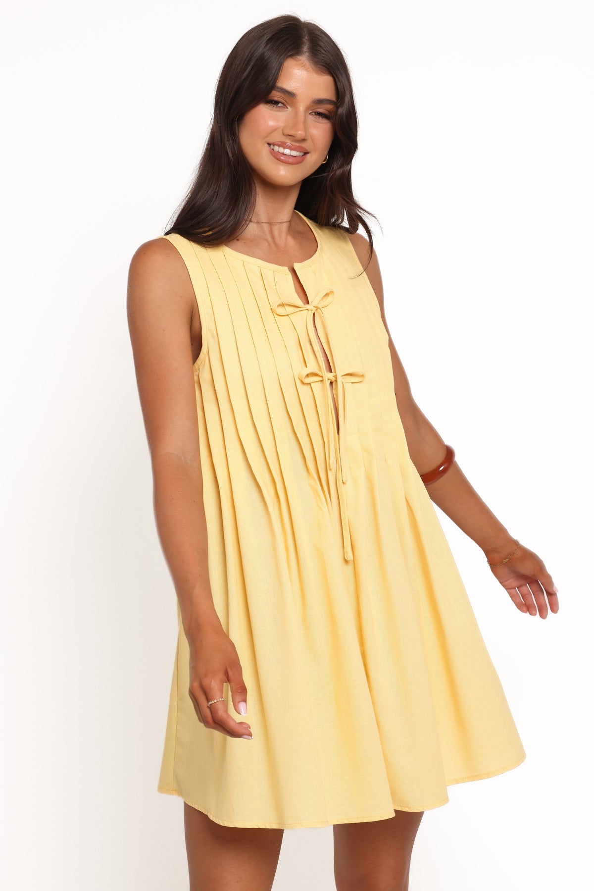 Petal and Pup USA DRESSES Madeline Mini Dress - Butter Yellow