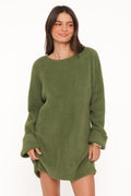 Petal and Pup USA DRESSES Mitchell Knit Mini Dress - Olive