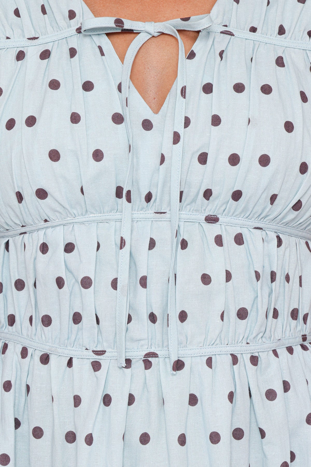 Petal and Pup USA DRESSES Pipper Mini Dress - Blue Polka Dot