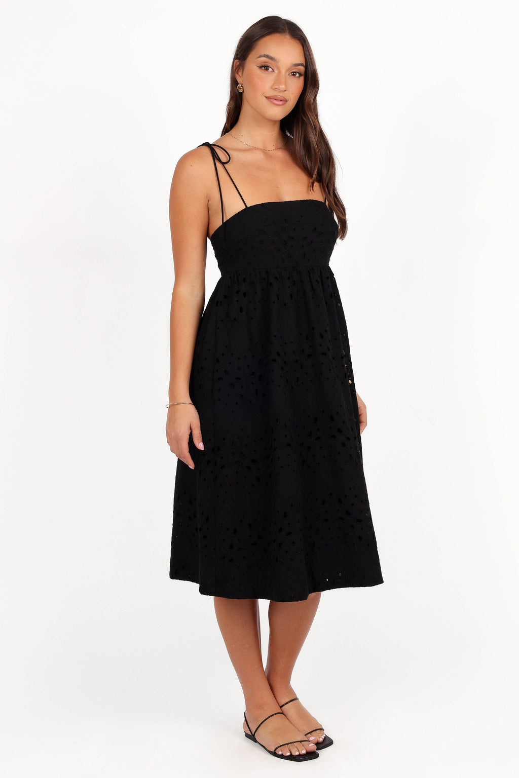 Petal and Pup USA DRESSES Sevara Midi Dress - Black
