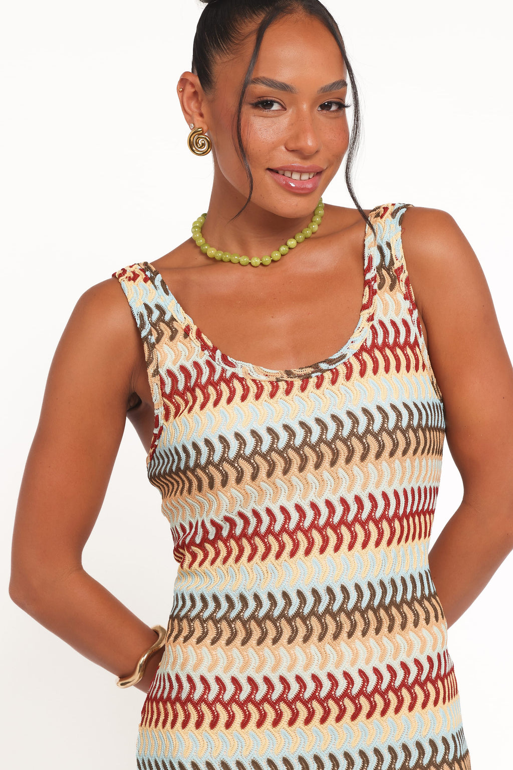 Petal and Pup USA DRESSES Sommer Midi Dress - Multi Stripe