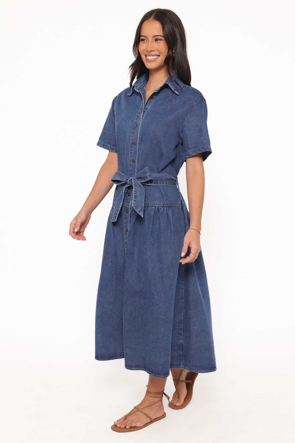 Petal and Pup USA DRESSES Tova Midi Dress - Blue