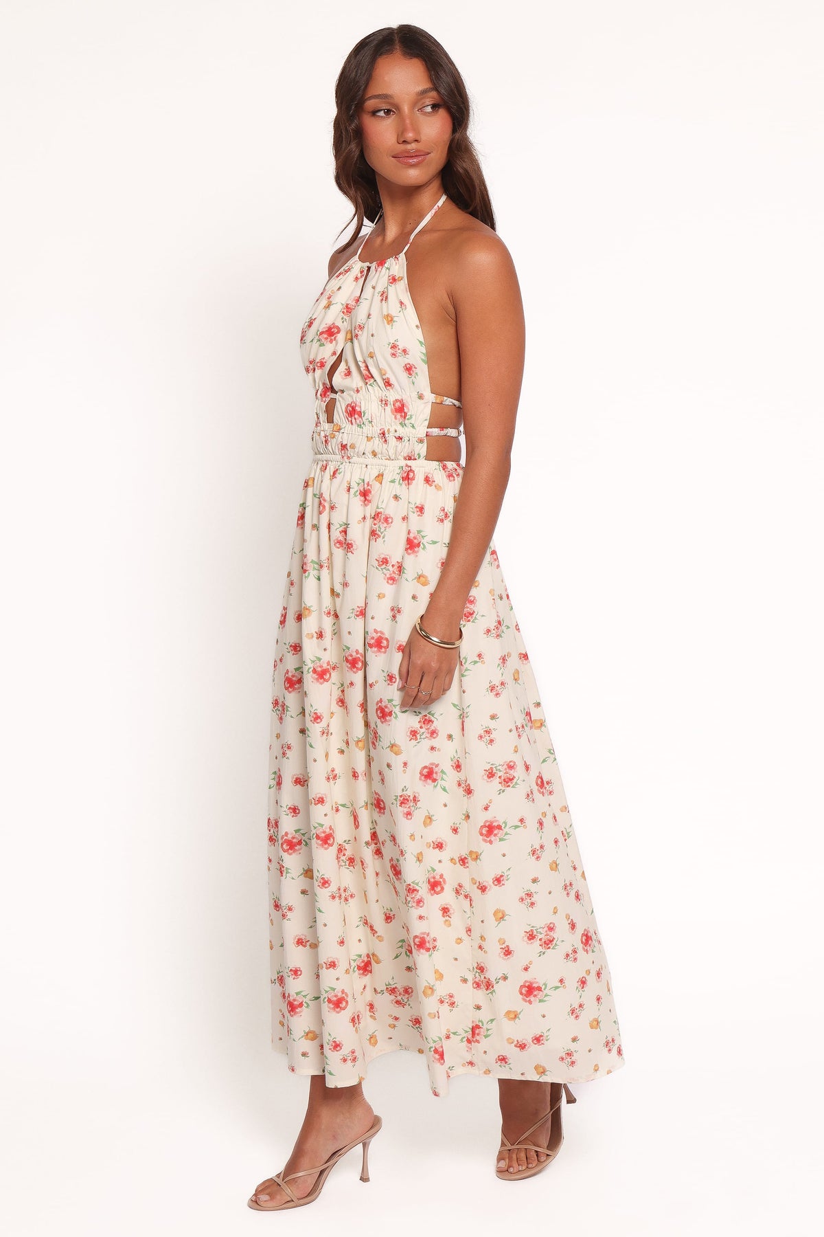 Petal and Pup USA DRESSES Wilder Halterneck Maxi Dress - Pink Floral (Hold for Amazon)