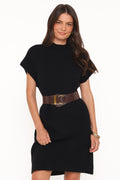Petal and Pup USA DRESSES Wright Knit Mini Dress - Black