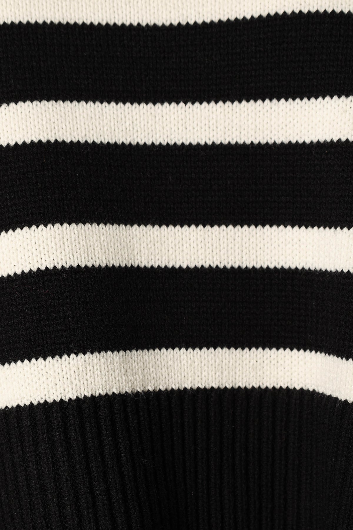 Petal and Pup USA KNITWEAR Avalynn Striped Knit Sweater - Black White