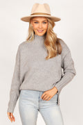 Petal and Pup USA KNITWEAR Conny Knit Sweater - Grey